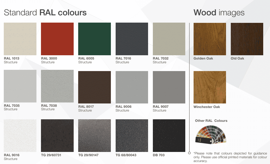Ryterna entry door RAL colour options