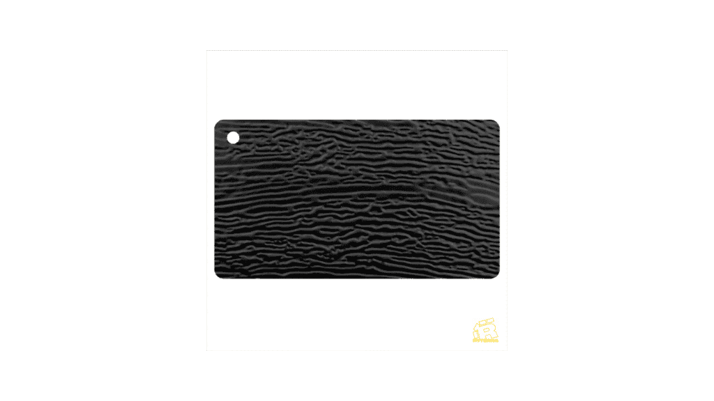 Dark woodgrain Ryterna garage door panel finish for Edmonton summer heat exposure
