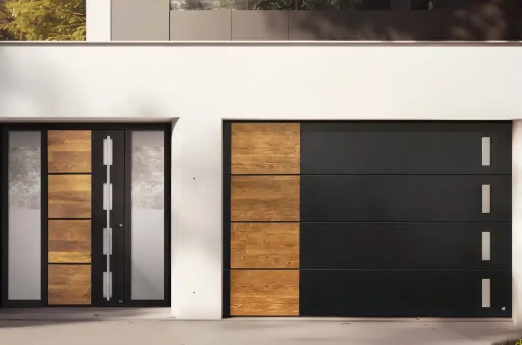 Matching garage and entry door set in Calgary