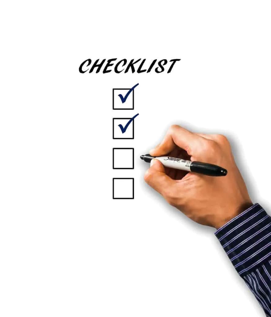 Garage Door Fix inspection checklist used during diagnosis