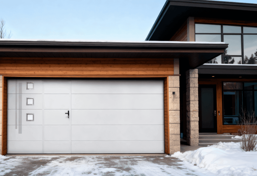 Walk-through garage door