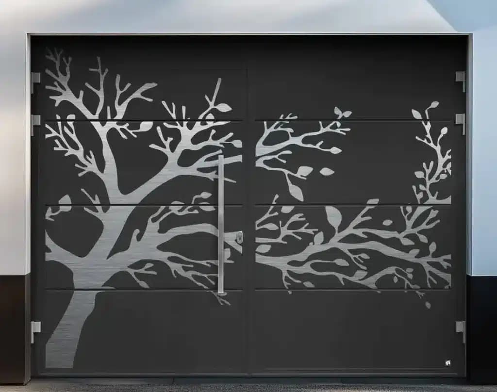 Side-hinged Ryterna garage door installed in Calgary