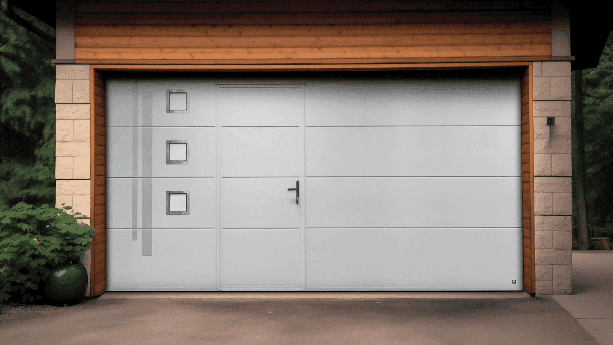 Ryterna garage door with integrated wicket door in Calgary
