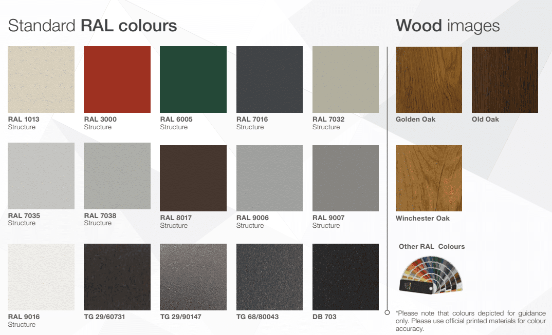 RAL color options
