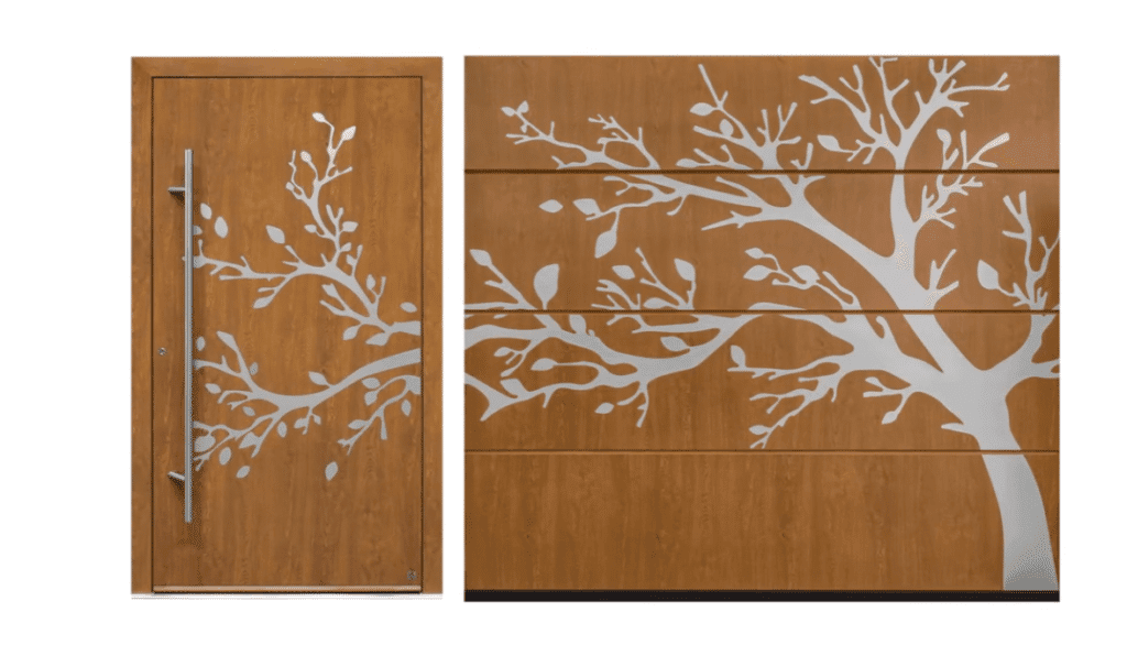 Ryterna matching garage and entry door set