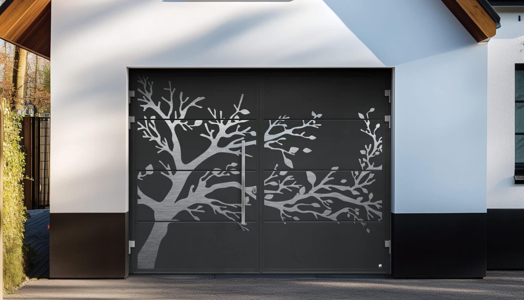 Ryterna side-hinged garage doors open position