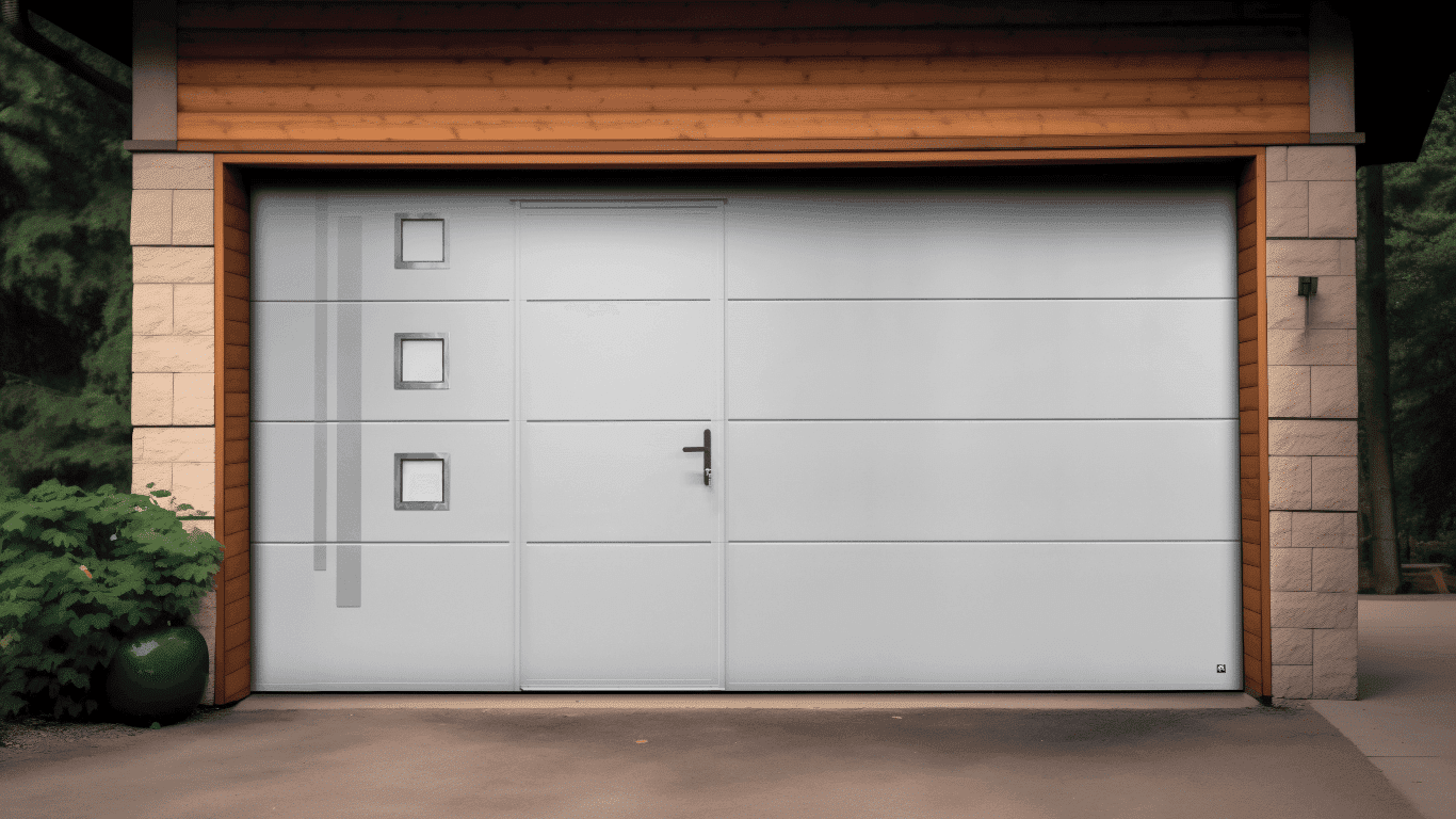 Ryterna garage door with integrated wicket door in Calgary
